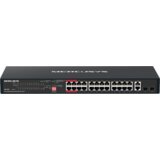 Mercusys MS128GP 28-Port Gigabit Rackmount Switch with 24-Port PoE+, 24x Gigabit PoE+ Ports, 2x Gigabit Non-PoE Ports, and 2x Gigabit SFP Slots, 295 W PoE Power, Rackmountable Steel Case, Ext | Eponuda.ba