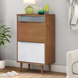 vidaXL Ormarić za cipele MOLDE smeđi 59,5x35x103 cm masivna borovina Cijene