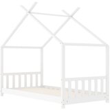  Otroški posteljni okvir bel iz trdne borovine 80x160 cm, (20650890) | Shoptok.si