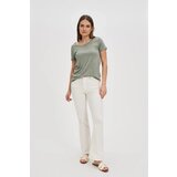 Marisse Olive Short-Sleeved Blouse | shoptok.hr