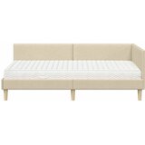  Kutni krevetni okvir s madracem Ostalo 2 pcs Krema tkanina | Eponuda.com