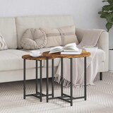  Set pomoćnih stolića 2 pcs Dimnjeni hrast i crna Cijene