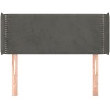  Uzglavlje s ušima tamnosivo 103x16x78/88 cm baršunasto | shoptok.hr