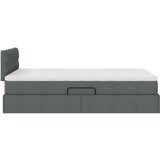  Krevet S LED lampica s pohranom Tamno siva 120 x 200 cm tkanina | shoptok.hr