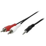 Logilink CA1043 Cinch / utičnica audio priključni kabel 5.00 m crna (mat)