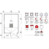 Male kuće Drvena vrtna kuća BUNKIE 290 × 380 cm sa šindrom | shoptok.hr