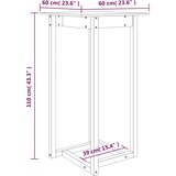  Barski stol bijeli 60 x 60 x 110 cm od masivne borovine | Eponuda.ba