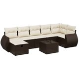 vidaXL 8-dijelni set vrtnih sofa s jastucima smeđi od poliratana | shoptok.hr