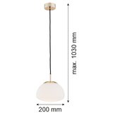  Argon 4352 - Luster na kablu TRINI 1xE27/15W/230V, Ø 20 cm, zlatni | Eponuda.com