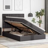 Krevet s od storage s madracem Siva 140 x 190 cm Lažna koža | Eponuda.ba