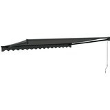 Tenda na uvlačenje antracit 4 x 3 m od tkanine i aluminija | shoptok.hr