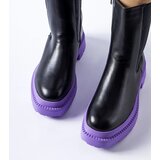 Gemre Black ankle boots on purple sole Garden | Eponuda.ba