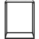 Maison Chic konzolna miza - miza ob steni bela 60x35x75 cm kaljeno steklo, (21786295) Cene