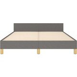  Posteljni okvir z vzglavjem temno siv 140x190 cm blago, (20788395) | Shoptok.si