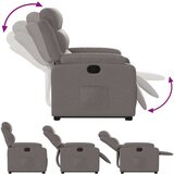  Naslanjač s funkcijo vstajanja taupe blago, (20927807) | Shoptok.si