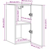 vidaXL TV enota s polico Drugo s shranjevanjem z vrati 2 pcs Črni hrast Konstruiran les | Shoptok.si