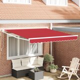 vidaXL ročna retraktibilna tenda Rdeča 300x250 cm, zamenjava tkanine za tendo za okvir 3x2.5 m Rdeča Cene