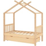 vidaXL Okvir za dječji krevet s ladicom 70x140 cm od masivne borovine | shoptok.hr