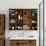 Kupaonski ormar s ogledalom Staro drvo 60 x 14,5 x 50 cm | shoptok.hr