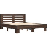  Okvir za krevet smeđi hrast 150x200cm konstruirano drvo i metal | shoptok.hr