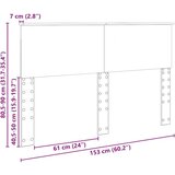  Uzglavlje s uzglavljem Dimljeni hrast 150 cm Konstruirano drvo | shoptok.hr