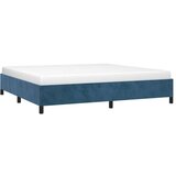  Posteljni okvir temno moder 200x200 cm žamet, (20724081) | Shoptok.si