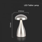 LED prigušiva punjiva stona lampa LED/1W/5V 3000-6000K 1800 mAh srebrna | Eponuda.com