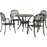  5-dijelni vrtni blagovaonski set brončani lijevani aluminij | shoptok.hr