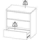 Tvilum Bela/v naravni barvi komoda v hrastovem dekorju 80x84x48 cm Next – | Shoptok.si
