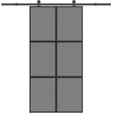  Klizna vrata s priborom 102,5x205 cm kaljeno staklo i aluminij | shoptok.hr