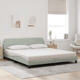  Krevet s madracem Dover svjetlosivi 180x200 cm baršunasti | shoptok.hr