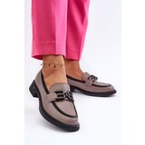 Kesi Elegant women's leather loafers, dark beige Triana Cijene