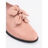 SEASTAR Light pink suede shoes with a decorative bow | shoptok.hr