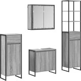  Set namještaja za kupaonicu Zidne Siva Sonoma Konstruirano drvo | shoptok.hr
