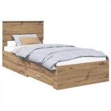  Okvir za krevet s uzglavljem Umjetnički hrast 90 x 200 cm | shoptok.hr