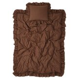 Ellos Home Smeđa posteljina za krevet za jednu osobu od organskog pamuka 150x200 cm Juliette – Cijene