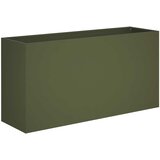  Vrtna saksija Maslinastozelena 100 x 30 x 50 cm Čelična vrata | shoptok.hr