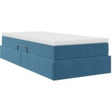 Krevet s madracem i skladištem Tamno plava 90 x 190 cm Baršun | Eponuda.com