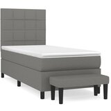 The Living Store Box spring postelja z vzmetnico temno siva 100x200 cm blago - Box Spring Postelja, (21520016) | Shoptok.si