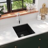 The Living Store Enojno kuhinjsko pomivalno korito iz granita črno - Kuhinjsko Korito, (21750061) | Shoptok.si