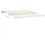 vidaXL tenda na ručno uvlačenje s LED svjetlima 4 x 3 m krem | shoptok.hr