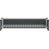  Vrtna visoka greda Siva 100 x 30 x 22 cm WPC in aluminij, (5000287741) | Shoptok.si