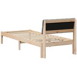  Okvir kreveta s uzglavljem Smeđa i svijetlo siva 80 x 200 cm | shoptok.hr