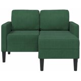 SOFA 2-sjed s ležaljkom u obliku slova L tamno zelena 125 cm | shoptok.hr