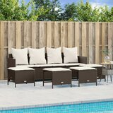 Maison Chic Seti vrtnega pohištva - Vrtna garnitura - Vrtni pohištvo set 5-delna z blazinami rjav poli ratan, (21814166) | Shoptok.si