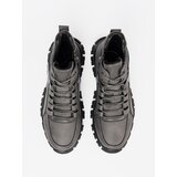 Sergio Leone Gray lace-up hiking boots with a thick sole | ePonuda.com