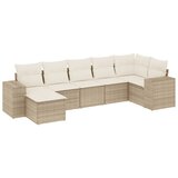 Maison Chic Seti vrtnega pohištva - Vrtna garnitura - Vrtni pohištvo set 7-delna z blazinami bež poli ratan, (21803924) | Shoptok.si