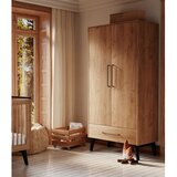 Pinio Otroška garderobna omara v dekorju bukve v naravni barvi 100x200 cm Retro – | Shoptok.si