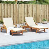 vidaXL Ležaljke za sunčanje s jastucima 2 kom 200x68x83cm drvo bagrema | shoptok.hr
