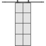  Klizna vrata s priborom crna 76 x 205 cm od ESG stakla | shoptok.hr